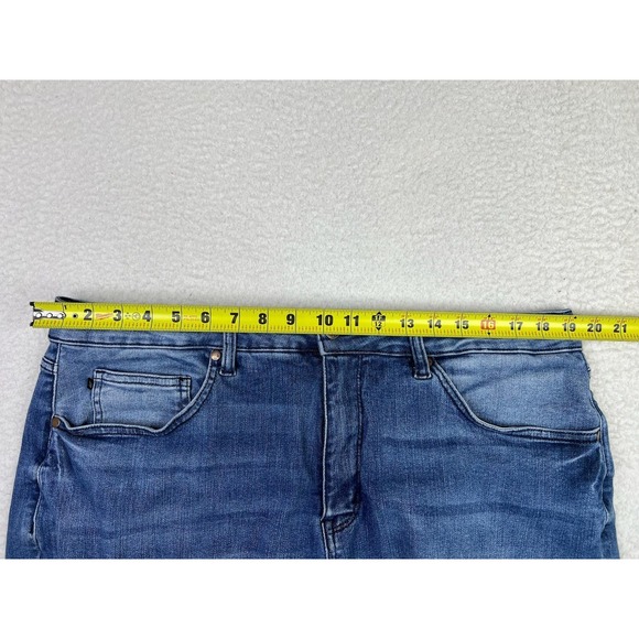 Judy Blue Crop Jeans Womens 22W Blue Dark Wash High Rise Raw Hem Stretch Denim - Picture 9 of 13